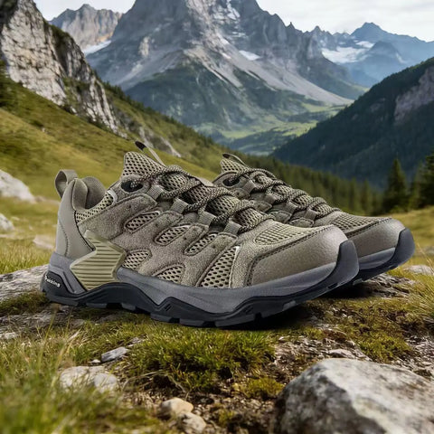 Lightweight Low-Cut Hiking Shoes for Men - Waterproof Breathable Outdoor Sneakers