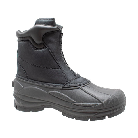 TD Men's Durable Nylon Winter Snow Boots with Zipper Durable and Stylish