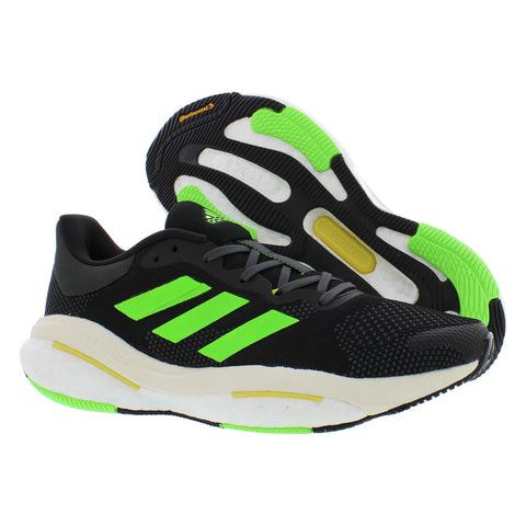 Solar Glide 5 Men's Running Shoes – Black Green Mesh EVA Cushioned Sneakers