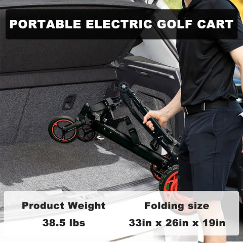 ESWING US Warehouse 500W Electric Golf Cart  Remote Control Golf Push Trolley  Folding Electric Golf Caddy