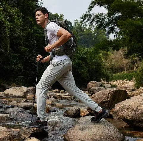 Lightweight Low-Cut Hiking Shoes for Men - Waterproof Breathable Outdoor Sneakers