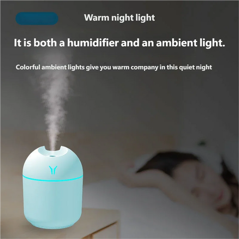 Mini USB Air Humidifier – Ultrasonic Aroma Diffuser for Car, Home & Desktop