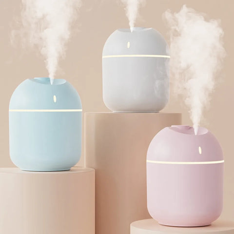 270ML Cool Mist Air Humidifier – USB Aroma Diffuser with LED Night Light