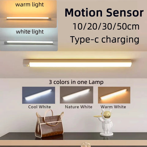 Dimmable Motion Sensor LED Bar Light – USB Rechargeable Wireless Cabinet Light