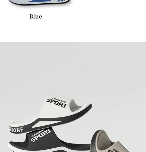 Men's EVA Shower Slides – Anti-Slip Breathable Soft Sole Sandals