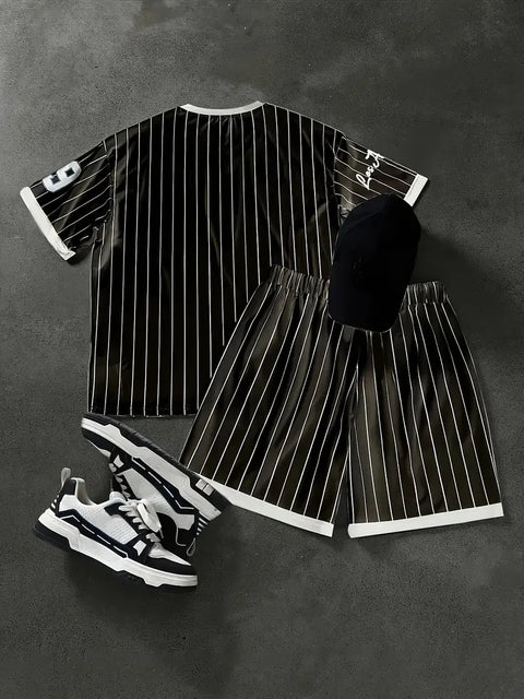 Men's 3D Print Street Fashion Set – Casual Comfort Summer Outfit