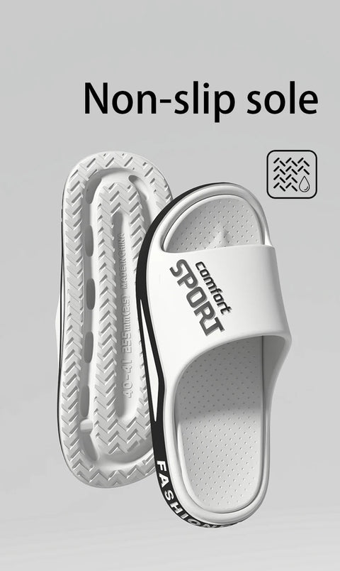 Men's EVA Shower Slides – Anti-Slip Breathable Soft Sole Sandals
