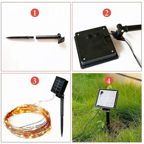 LED Solar Fairy String Lights – Waterproof Outdoor Garden Lights