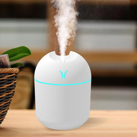 250ML USB Mini Air Humidifier – Aroma Diffuser with Color LED Lamp