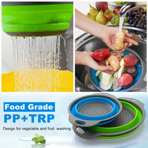 Silicone Folding Drainage Basket – Vegetable & Fruit Washing Net