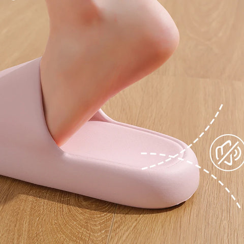 Unisex Cloud Pillow Slides – Non-Slip EVA Bath & Beach Slippers