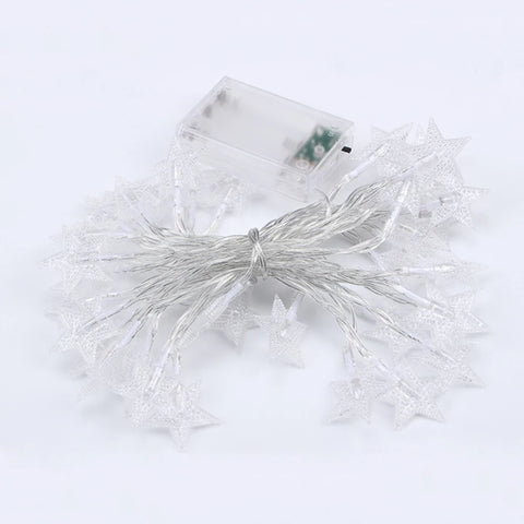 LED Star Fairy Lights – Outdoor Garland String Lights for Party & Garden