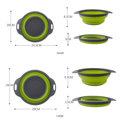 Silicone Folding Drainage Basket – Vegetable & Fruit Washing Net