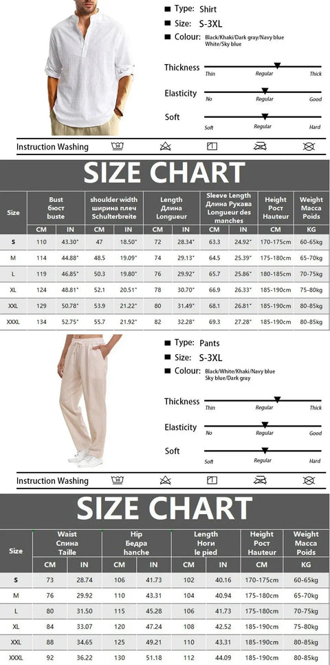 Men's Hawaiian Shirt & Trouser Set – Casual Beach Vacation Suit