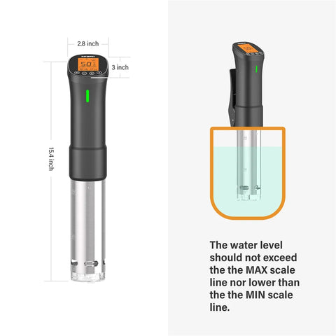 ISV-200W Wi-Fi Sous Vide Precision Cooker - 1000W Immersion Circulator