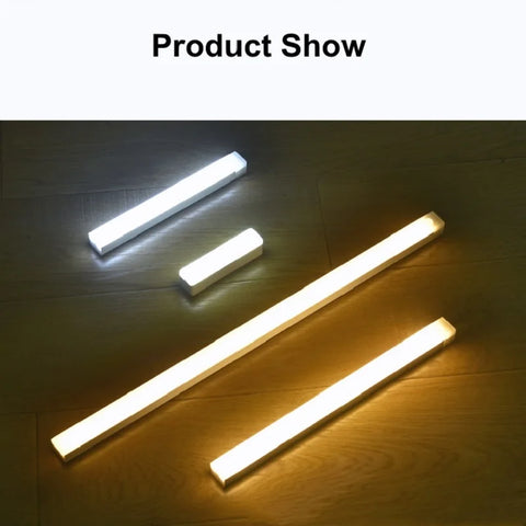 Wireless Motion Sensor LED Bar Light – USB Rechargeable Cabinet Night Light