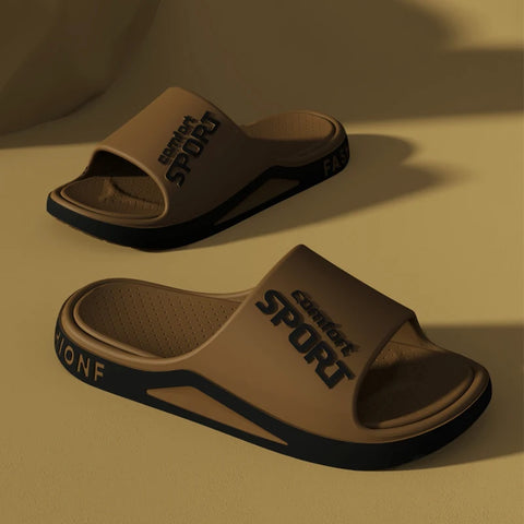 Men's EVA Shower Slides – Anti-Slip Breathable Soft Sole Sandals