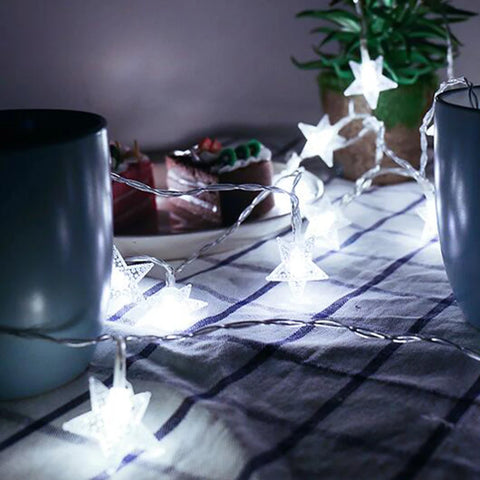 LED Star Fairy Lights – Outdoor Garland String Lights for Party & Garden