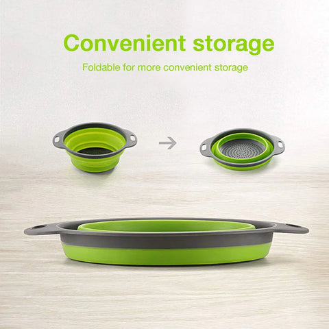 Silicone Folding Drainage Basket – Vegetable & Fruit Washing Net