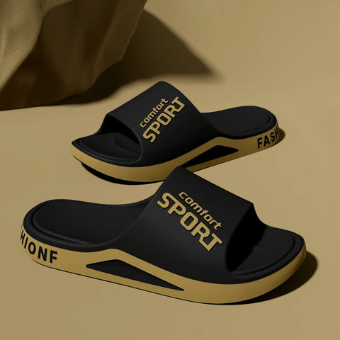 Men's EVA Shower Slides – Anti-Slip Breathable Soft Sole Sandals