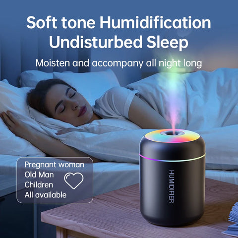 Mini USB Air Humidifier – Aroma Diffuser with LED Night Light