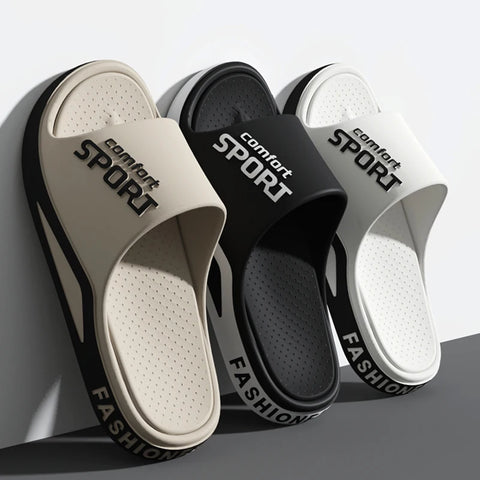 Men's EVA Shower Slides – Anti-Slip Breathable Soft Sole Sandals