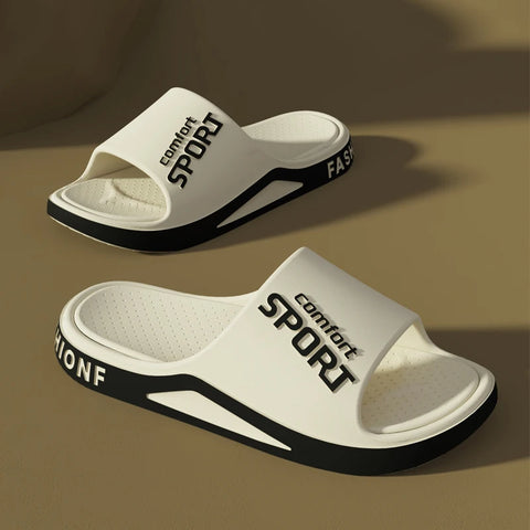 Men's EVA Shower Slides – Anti-Slip Breathable Soft Sole Sandals
