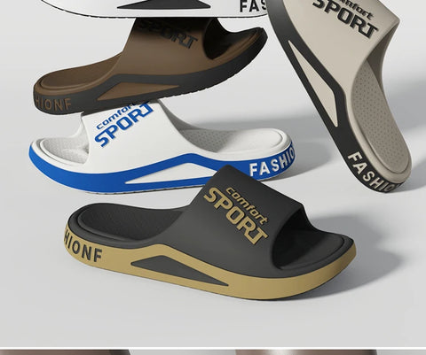 Men's EVA Shower Slides – Anti-Slip Breathable Soft Sole Sandals