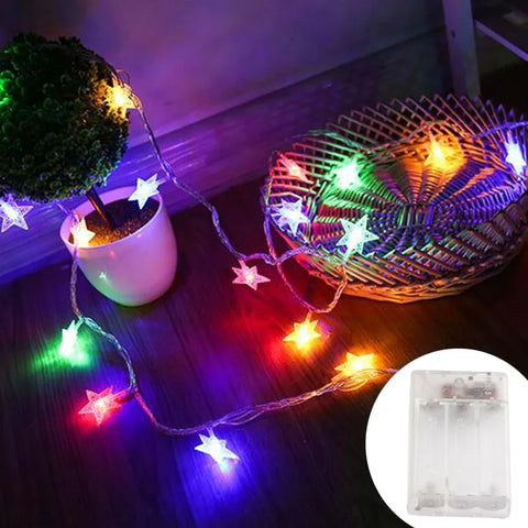 LED Star Fairy Lights – Outdoor Garland String Lights for Party & Garden
