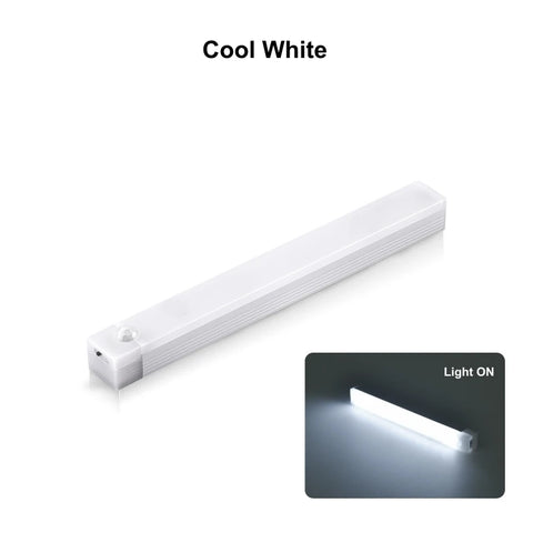 Wireless Motion Sensor LED Bar Light – USB Rechargeable Cabinet Night Light