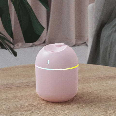 270ML Cool Mist Air Humidifier – USB Aroma Diffuser with LED Night Light