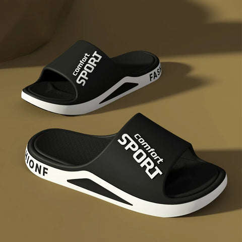 Men's EVA Shower Slides – Anti-Slip Breathable Soft Sole Sandals