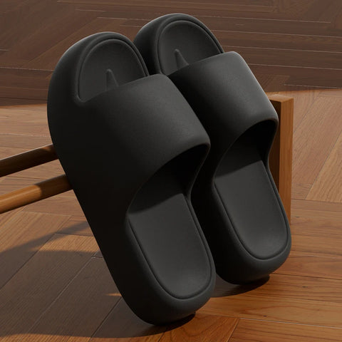 Unisex Cloud Pillow Slides – Non-Slip EVA Bath & Beach Slippers