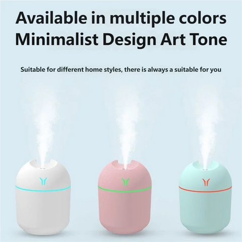 Mini USB Air Humidifier – Ultrasonic Aroma Diffuser for Car, Home & Desktop