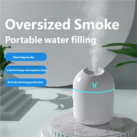 Mini USB Air Humidifier – Ultrasonic Aroma Diffuser for Car, Home & Desktop