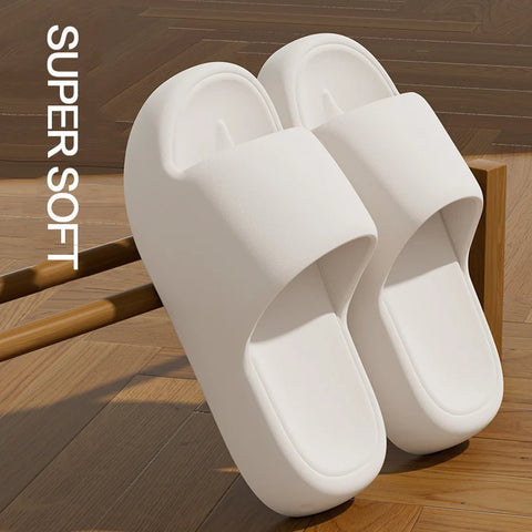 Unisex Cloud Pillow Slides – Non-Slip EVA Bath & Beach Slippers