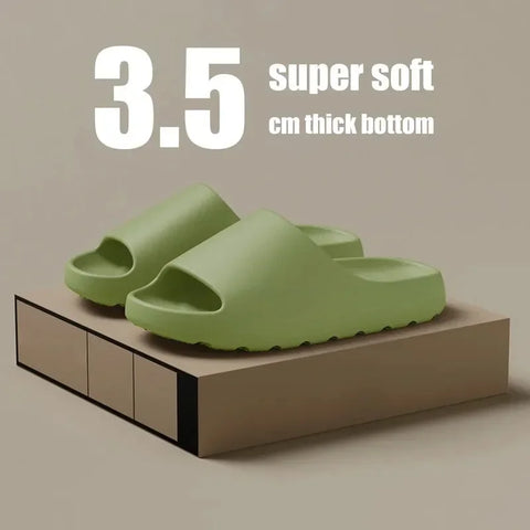 Coconut Cloud Slippers – Thick Sole EVA Beach Sandals for Men & Women