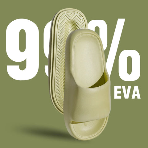 Unisex Cloud Pillow Slides – Non-Slip EVA Bath & Beach Slippers