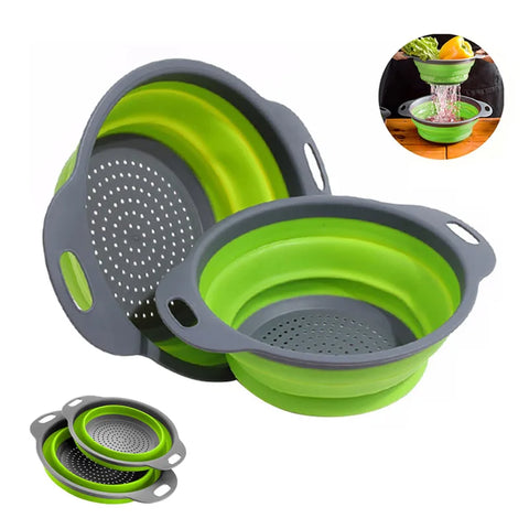 Silicone Folding Drainage Basket – Vegetable & Fruit Washing Net