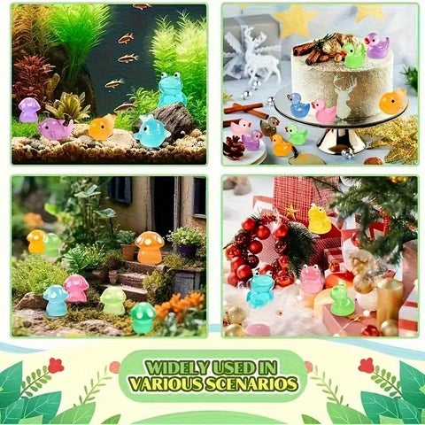 Glow-in-the-Dark Mini Resin Animals – Fairy Garden Blind Bag Gift