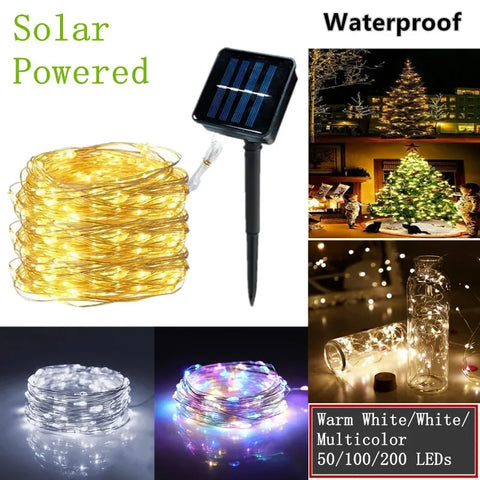 LED Solar Fairy String Lights – Waterproof Outdoor Garden Lights