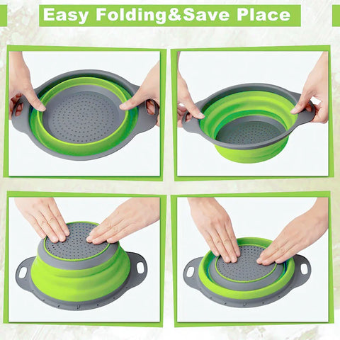 Silicone Folding Drainage Basket – Vegetable & Fruit Washing Net