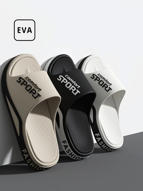 Men's EVA Shower Slides – Anti-Slip Breathable Soft Sole Sandals