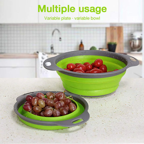 Silicone Folding Drainage Basket – Vegetable & Fruit Washing Net