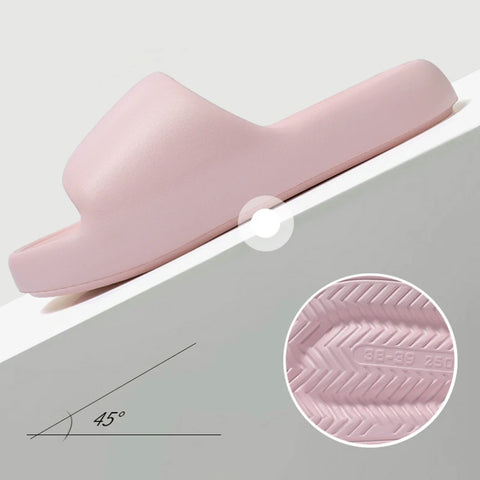 Unisex Cloud Pillow Slides – Non-Slip EVA Bath & Beach Slippers