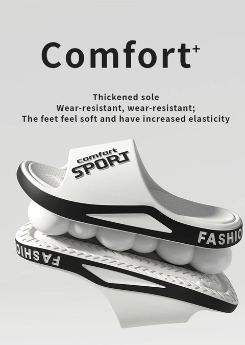 Men's EVA Shower Slides – Anti-Slip Breathable Soft Sole Sandals