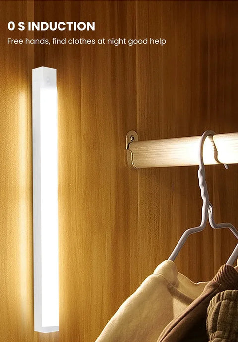 Motion Sensor Night Light – USB Rechargeable Wireless LED for Bedroom & Stairs