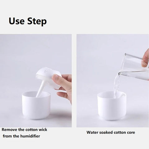250ML USB Mini Air Humidifier – Aroma Diffuser with Color LED Lamp
