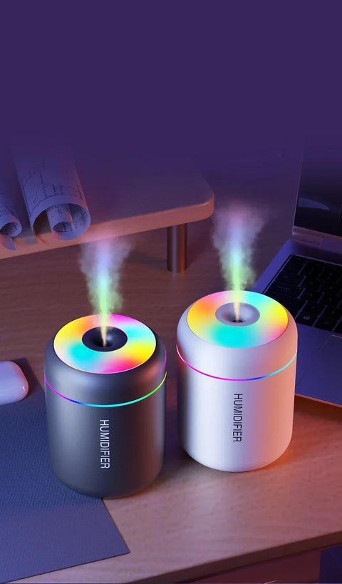 Mini USB Air Humidifier – Aroma Diffuser with LED Night Light