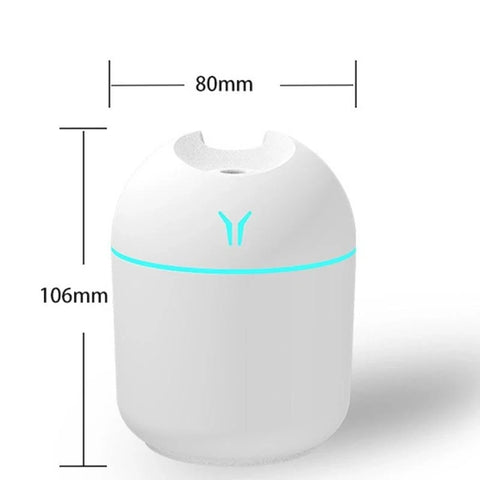 250ML USB Mini Air Humidifier – Aroma Diffuser with Color LED Lamp